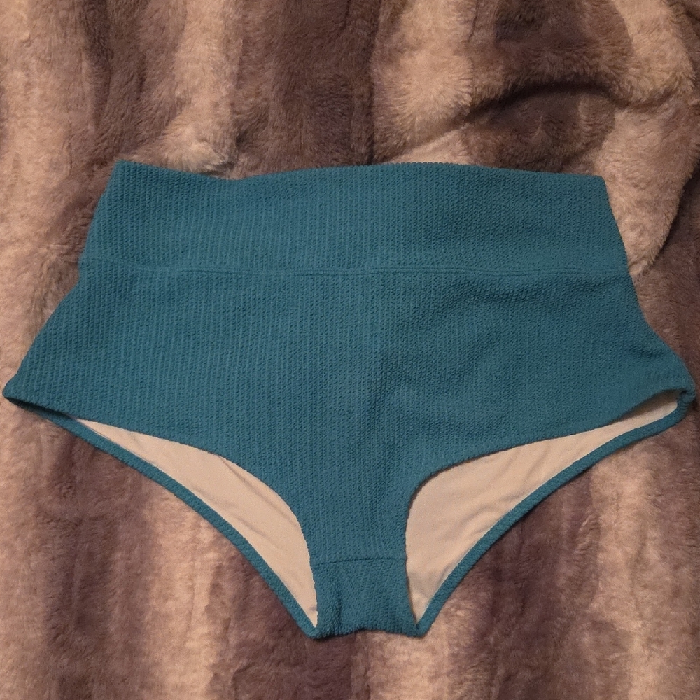Women's Teal High-Waisted Shorts